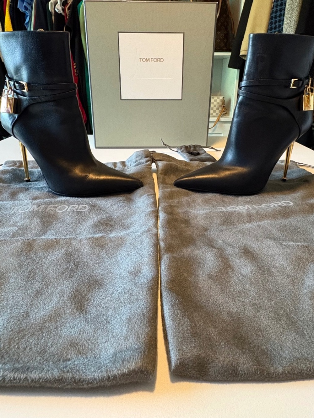 TOM FORD PADLOCK ANKLE BOOTIES